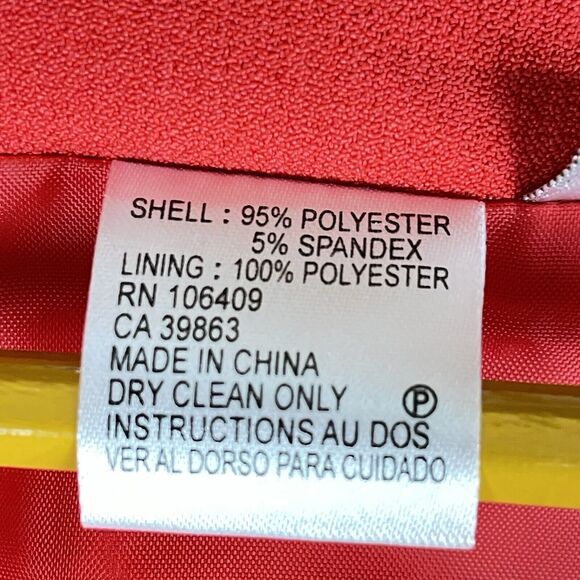 Tahari Arthur S. Levine 2 PC Suit Women’s Skirt 10 Longline Jacket 12 Orange Red - Picture 7 of 16